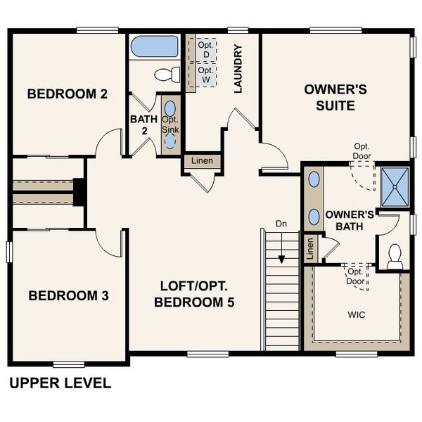 2D floor plan layout of this home in The Aurora Highlands, Aurora, CO (Image 4).