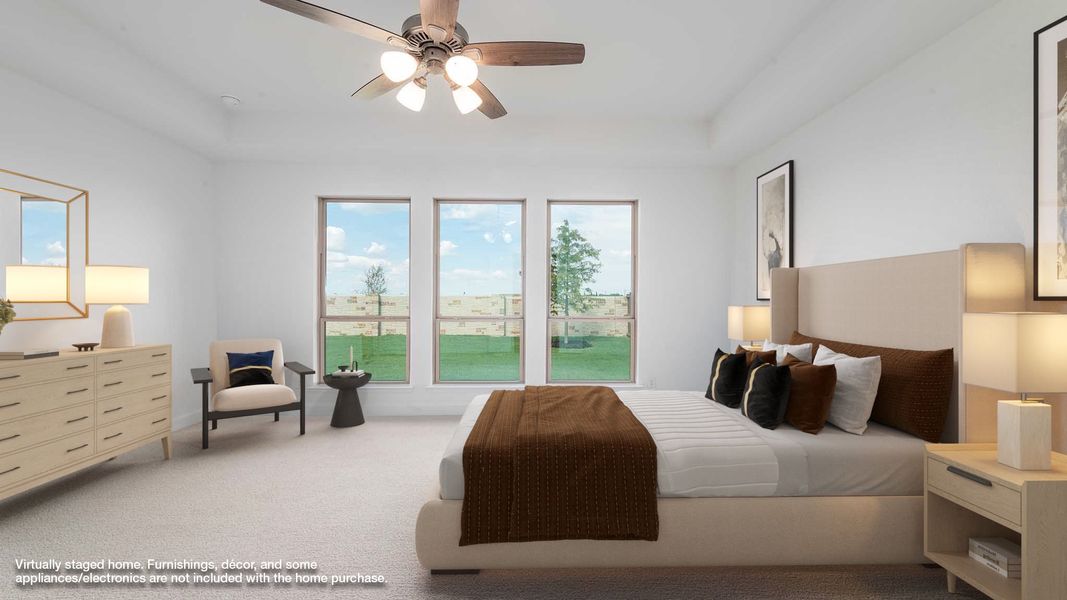 Representative furnished interior of a home built from the 2444W by Perry Homes in Lariat 45', Liberty Hill (Image 7).