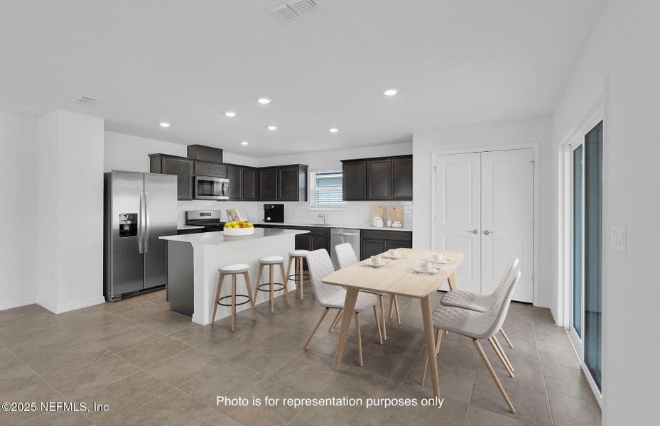 Furnished interior view inside a new home in Wells Landing, Jacksonville (Image 8). Furnished interior view inside a new home in Wells Landing, Jacksonville (Image 8).