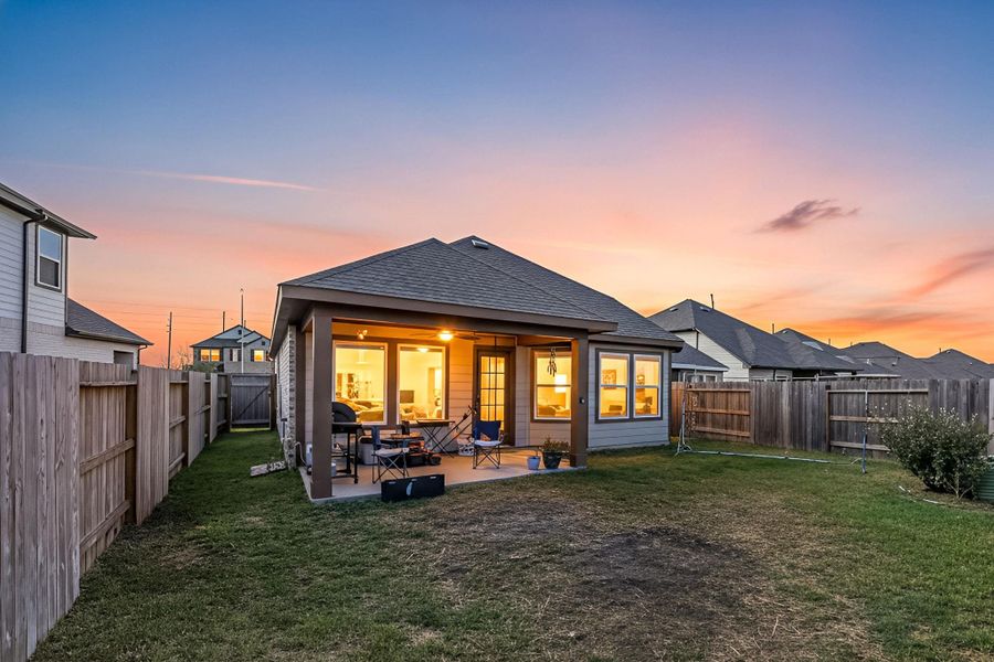 Exterior details and patio area of a home in Marvida, Cypress (Image 3).