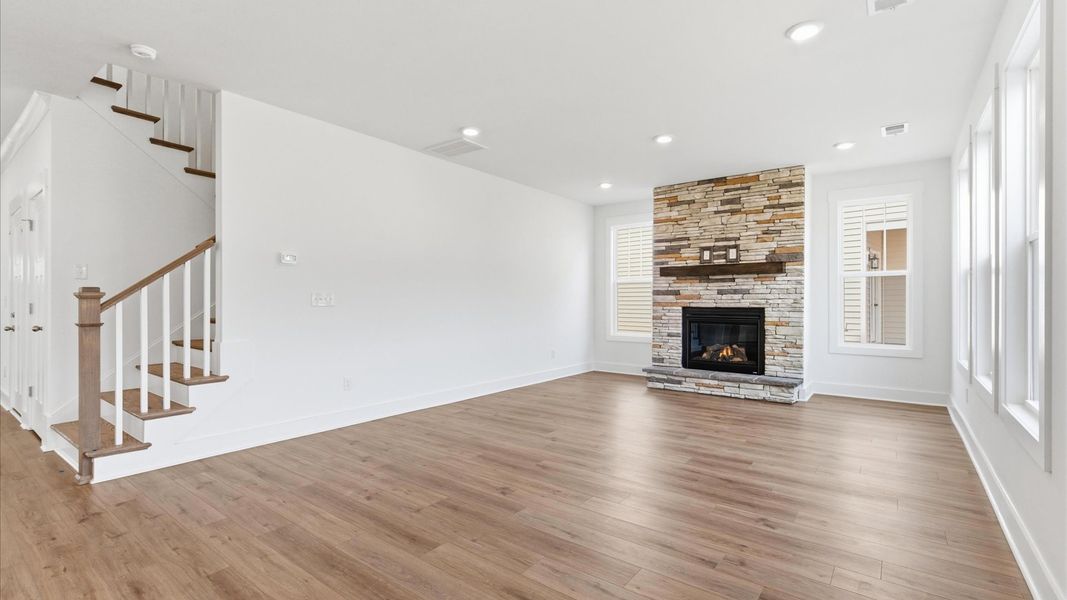 Notable family room designed with high standards—perfect for both everyday living and entertaining at Foxbank