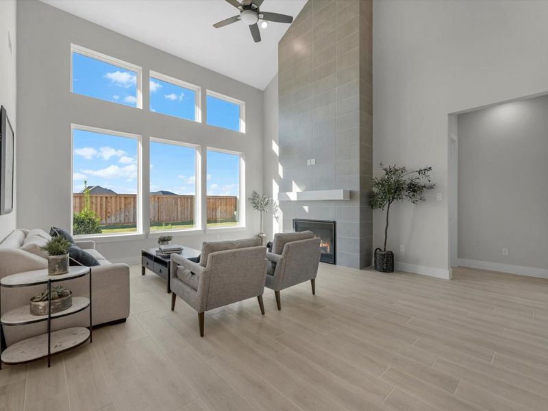 Furnished interior view inside a new home in Dunham Pointe 60′, Cypress (Image 13).