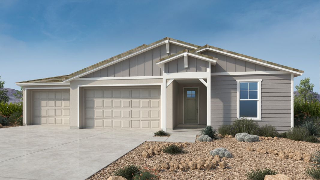 Representative exterior photo of a completed home built from the Cardinal by Taylor Morrison in Combs Ranch Journey Collection, San Tan Valley, AZ (Image 5).