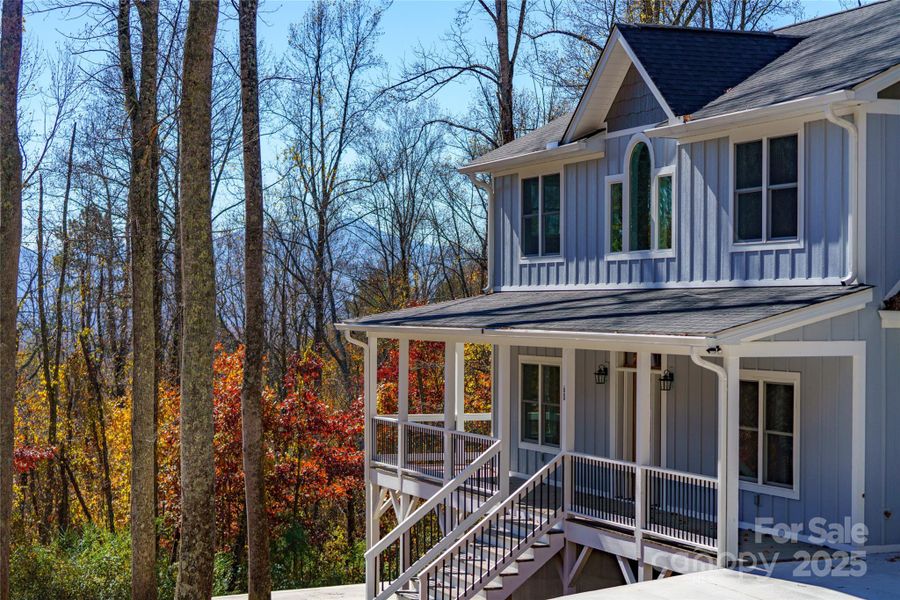 Exterior details and patio area of a home in , Candler (Image 3).