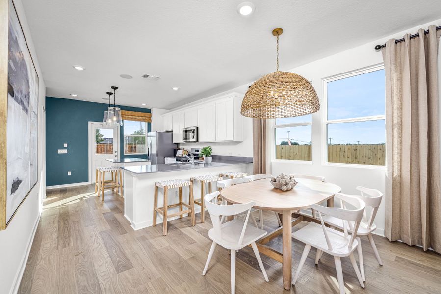 Representative furnished interior of a home built from the Afton by Pulte Homes in Saddleback at Santa Rita Ranch, Liberty Hill (Image 12).