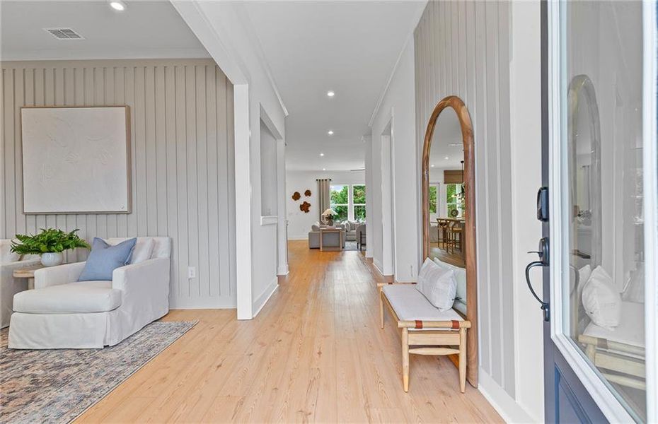 Furnished interior view inside a new home in Traditions of Braselton, Hoschton (Image 11).