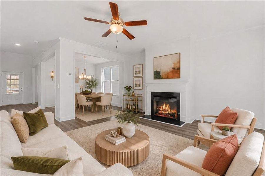 Furnished interior view inside a new home in Clark Farms, Flowery Branch (Image 9).