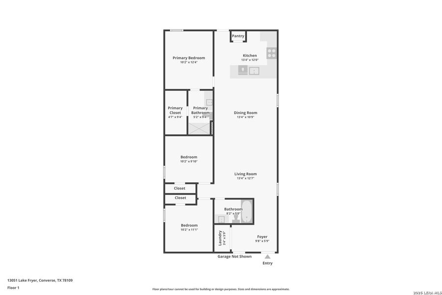 2D floor plan layout of this home in Spring Grove, San Antonio, TX (Image 3).