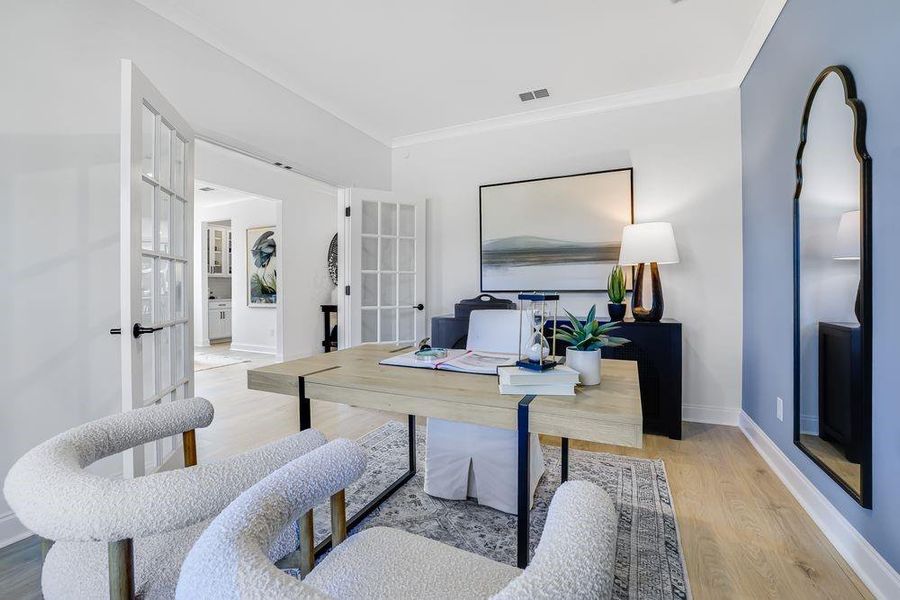 Furnished interior view inside a new home in Reserve at Hickory Walk, Kennesaw (Image 31).