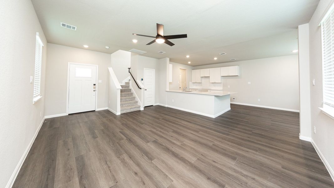 Family Room to Kitchen and Dining Area Family Room to Kitchen and Dining Area