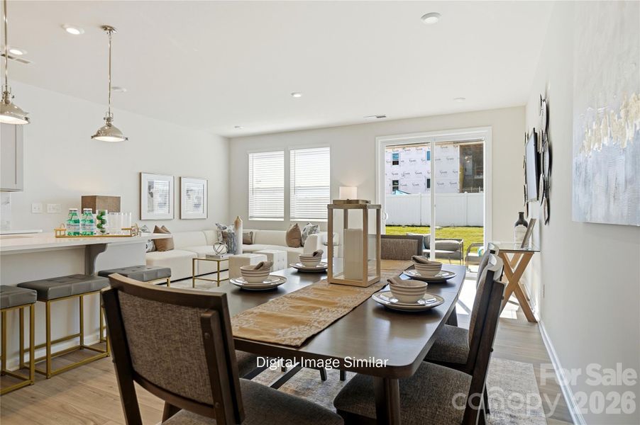 Furnished interior view inside a new home in The Townes at Cheyney, Charlotte (Image 23). Furnished interior view inside a new home in The Townes at Cheyney, Charlotte (Image 23).