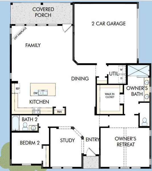 2D floor plan layout of this home in Nexton – Midtown – The Garden Collection, Summerville, SC (Image 5). 2D floor plan layout of this home in Nexton – Midtown – The Garden Collection, Summerville, SC (Image 5).