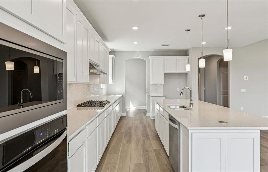 Abundant cabinet space in kitchen