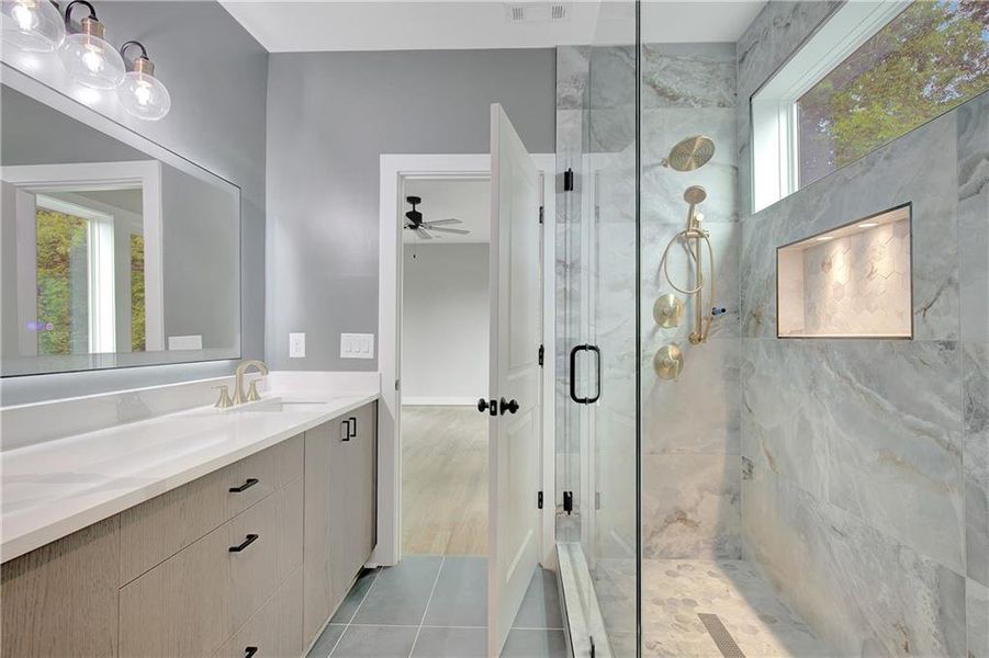 Furnished interior view inside a new home in , Atlanta (Image 17).