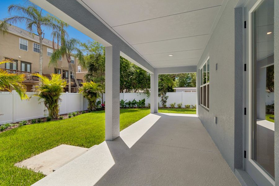 Exterior details and patio area of a home in South Tampa - Urban Collection, Tampa (Image 4).