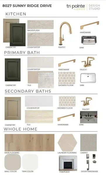 Sample of building materials used in homes in The Orchard At Pecan Ridge, Fulshear (Image 8).