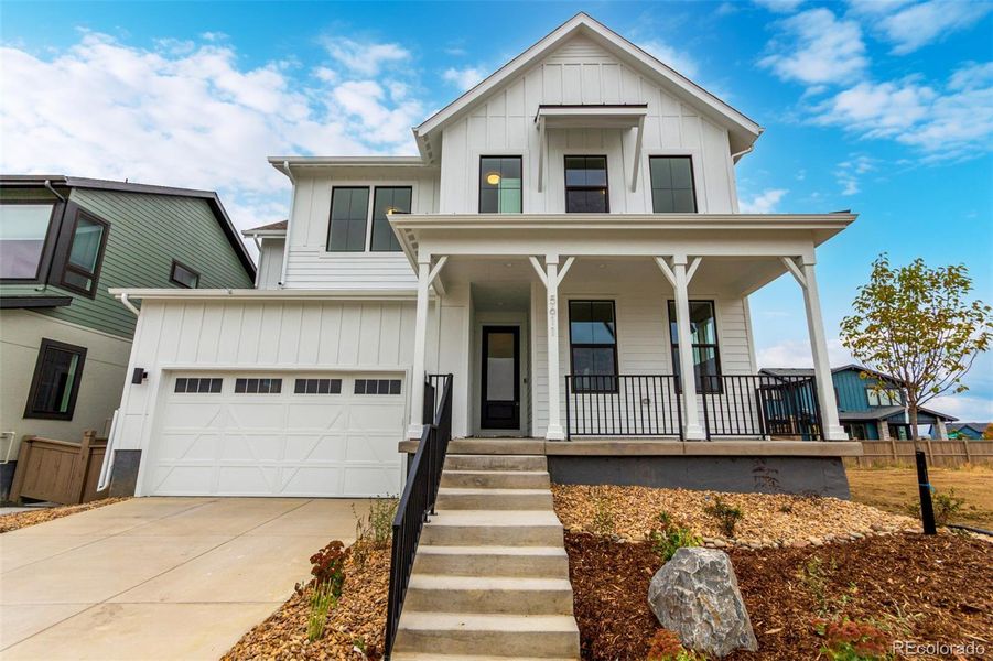 Exterior details and patio area of a home in West Grange, Longmont (Image 16).