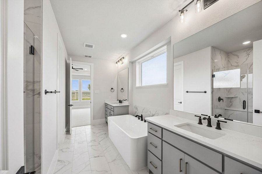 Representative furnished interior of a home built from the Sydney by Landon Homes in Fields - East Village, Frisco (Image 14). Representative furnished interior of a home built from the Sydney by Landon Homes in Fields - East Village, Frisco (Image 14).