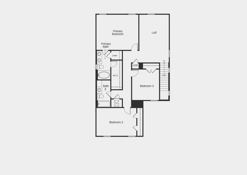 2D floor plan layout for the Plan 2246 by KB Home in Saddlebrook Trails, Beasley, TX (Image 11).