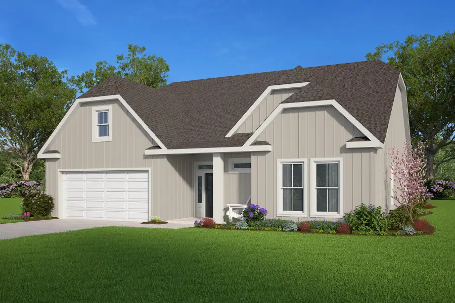 Representative exterior photo of a completed home built from the May by Hunter Quinn Homes in Greenwood County Homes, Ninety Six, SC (Image 5). Representative exterior photo of a completed home built from the May by Hunter Quinn Homes in Greenwood County Homes, Ninety Six, SC (Image 5).