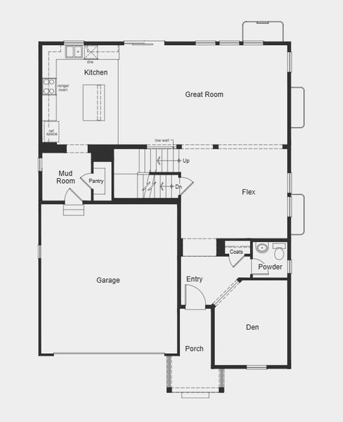 2D floor plan layout for the Plan 2651 Modeled by KB Home in The Nest Reserve at Canyon Creek, Erie, CO (Image 12).