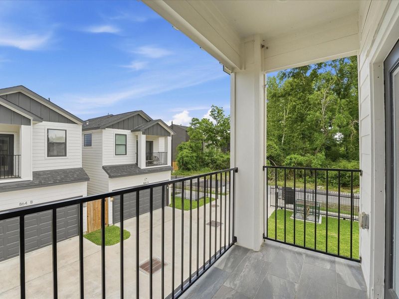 Exterior details and patio area of a home in , Houston (Image 29).