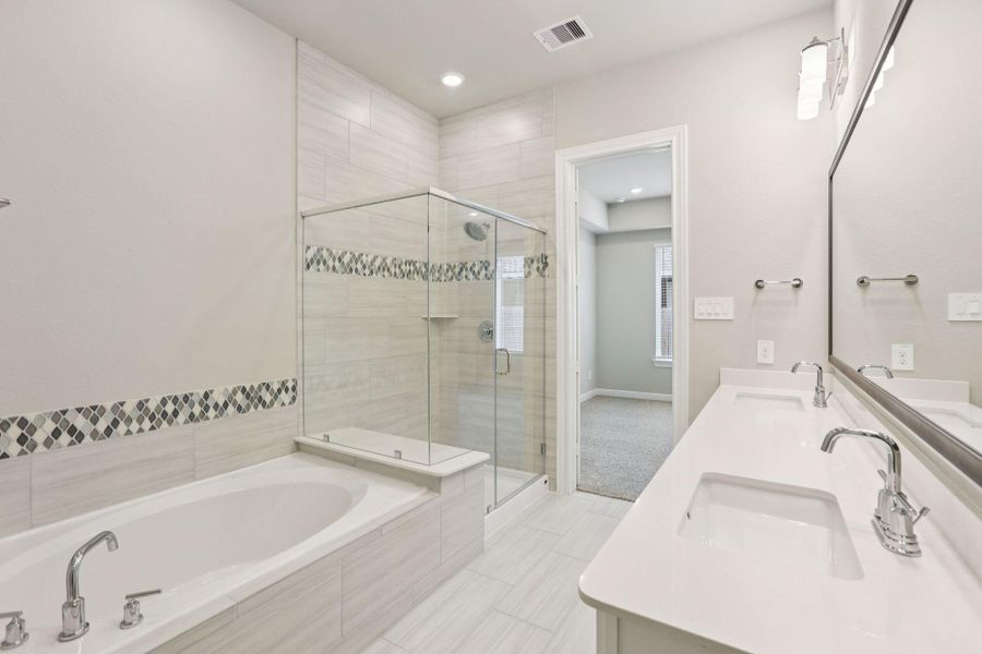 Furnished interior view inside a new home in Kemah Crossing - Luxe Series, Kemah (Image 14). Furnished interior view inside a new home in Kemah Crossing - Luxe Series, Kemah (Image 14).