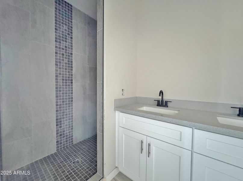 Tile shower master bath