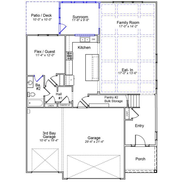 2D floor plan layout of this home in Cottages at Lake Emory, Inman, SC (Image 2). 2D floor plan layout of this home in Cottages at Lake Emory, Inman, SC (Image 2).