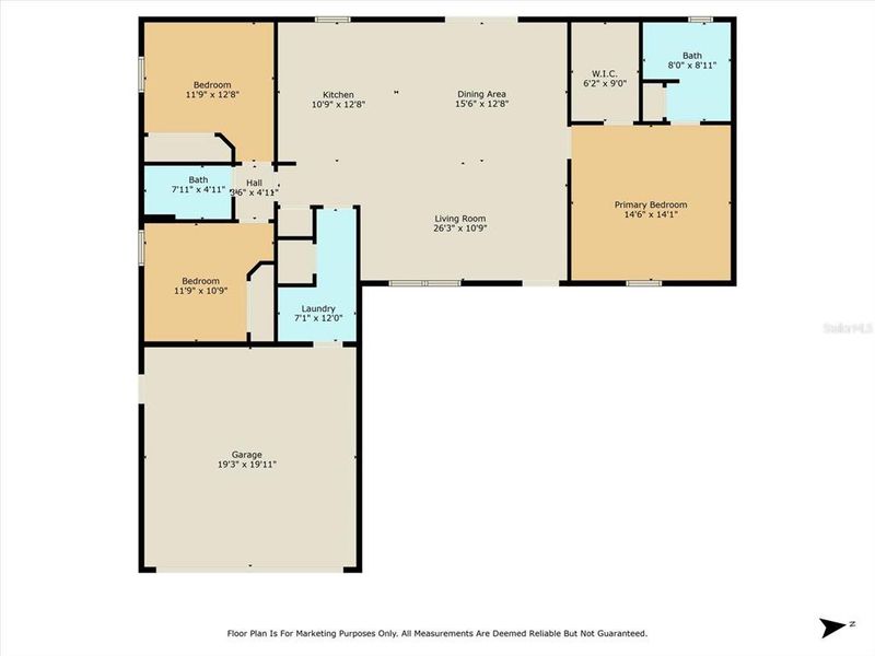 2D floor plan layout of this home in , Citrus Springs, FL (Image 3).