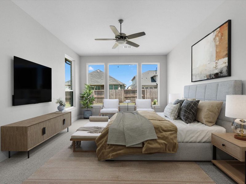 Furnished interior view inside a new home in Cross Creek Ranch 65′, Fulshear (Image 8).