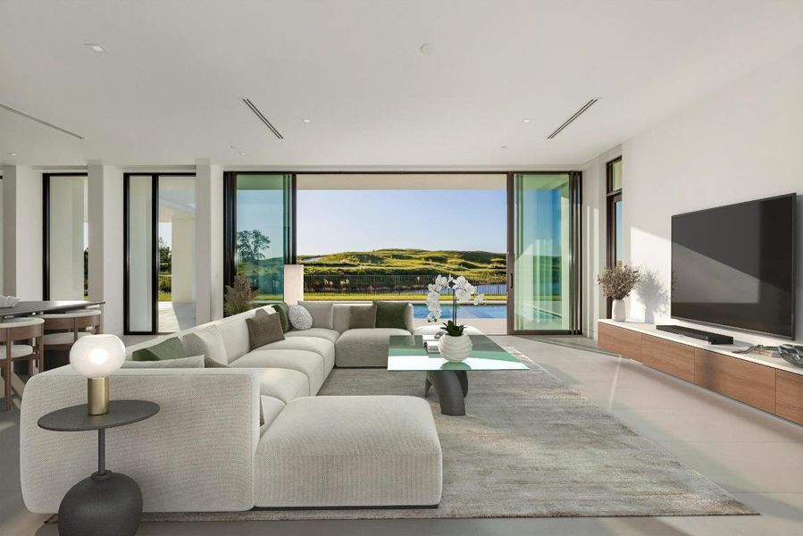 Living Room Virtual Staging