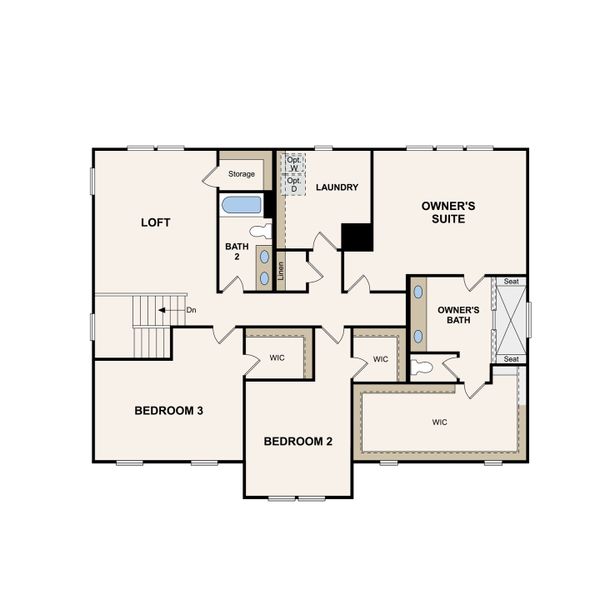 2D floor plan layout of this home in The Oaks, Mount Juliet, TN (Image 4).