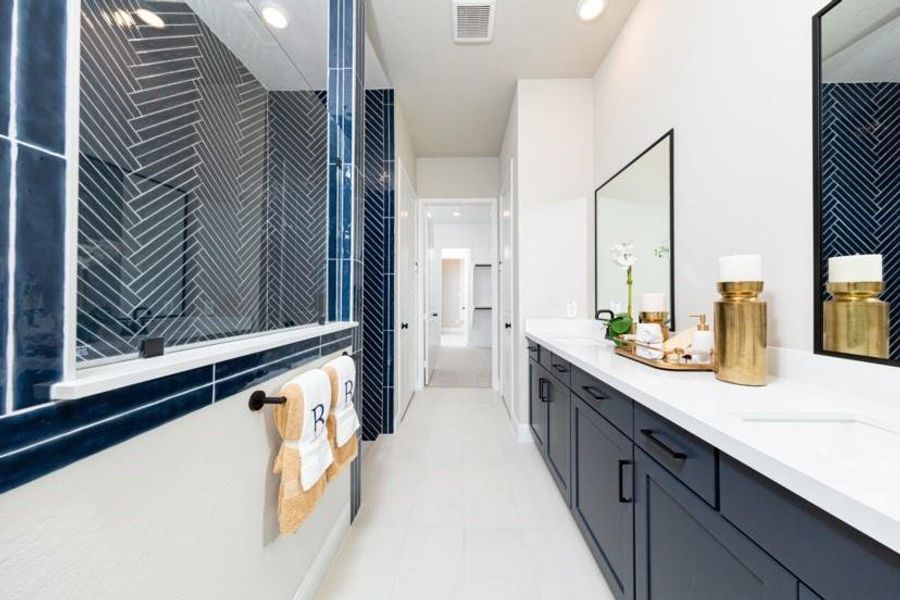 Furnished interior view inside a new home in Bridgeland, Cypress (Image 8). Furnished interior view inside a new home in Bridgeland, Cypress (Image 8).