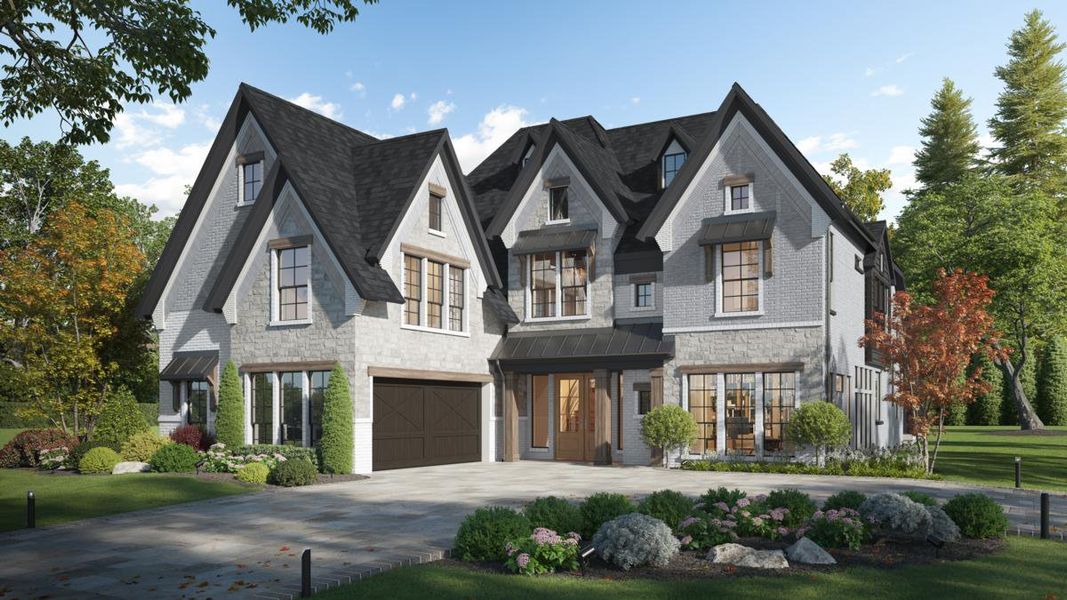 Front exterior of a new home in Providence Cove, McKinney, TX, highlighting curb appeal (Image 1). Front exterior of a new home in Providence Cove, McKinney, TX, highlighting curb appeal (Image 1).