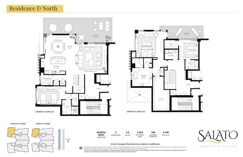 2D floor plan layout of this home in Salato, Pompano Beach, FL (Image 2).