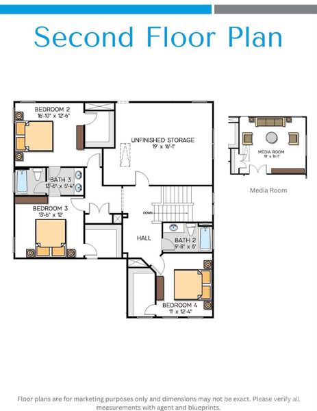 2D floor plan layout of this home in , Cornelius, NC (Image 3).