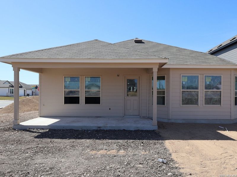 Exterior details and patio area of a home in Meadows at Clear Springs, New Braunfels (Image 3).