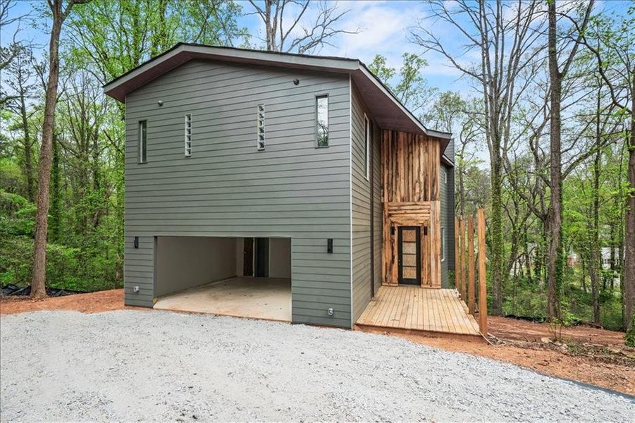 Exterior details and patio area of a home in , Atlanta (Image 9). Exterior details and patio area of a home in , Atlanta (Image 9).
