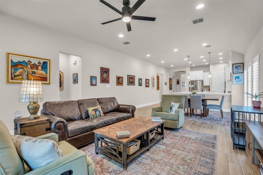Upgraded ceiling fans are found throughout the home. Upgraded ceiling fans are found throughout the home.