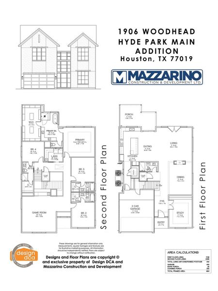 Please be aware that these plans are the property of the architect/builder designer that designed them not DUX Realty, Mazzarino Construction or 1906 WOODHEAD LLC. Please be aware that these plans are the property of the architect and are protected from reproduction and sharing under copyright law. These drawing are for general information only. Measurements, square footages and features are for illustrative marketing purposes. All information should be independently verified.