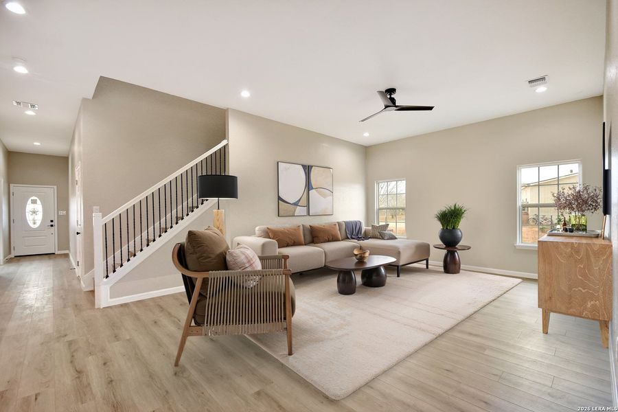 Furnished interior view inside a new home in , Moore (Image 12).