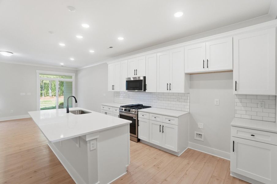 Furnished interior view inside a new home in Blythe Mill Townhomes, Waxhaw (Image 7).
