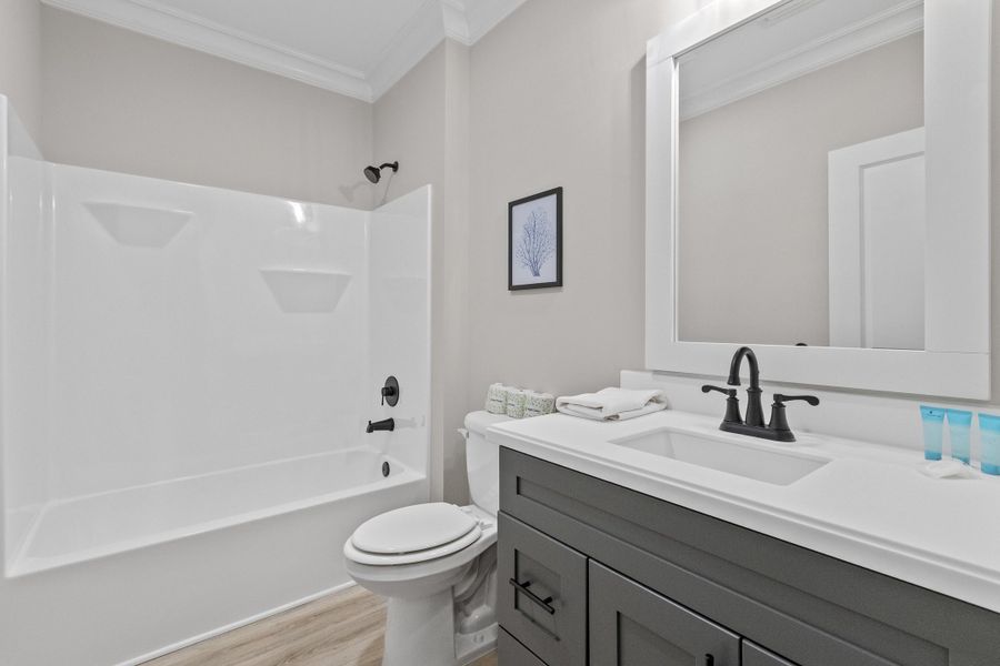 Furnished interior view inside a new home in , Edisto Island (Image 39).