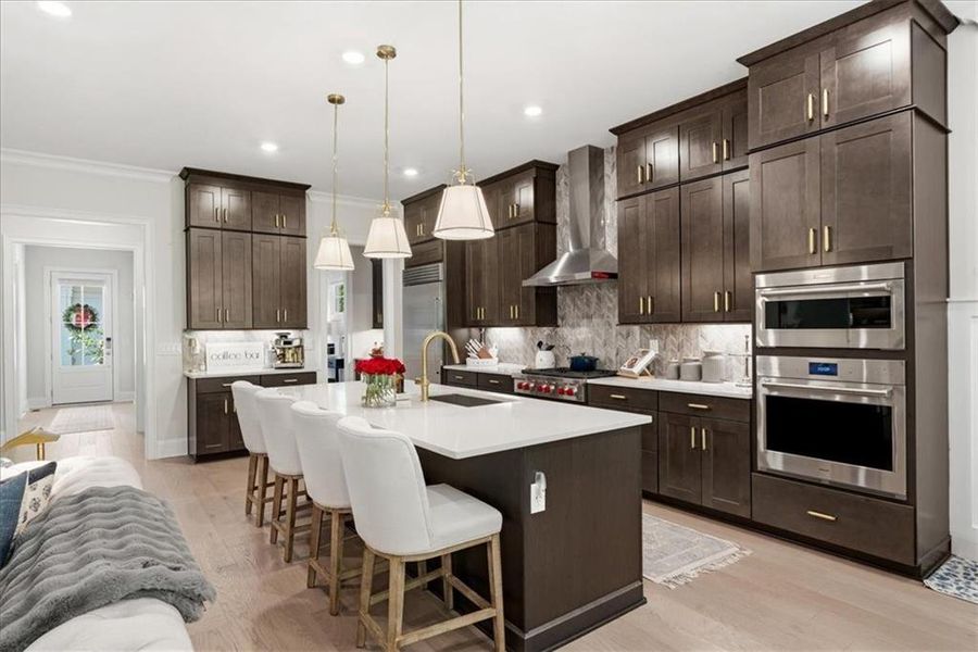 Furnished interior view inside a new home in Manning on the Square, Alpharetta (Image 10).