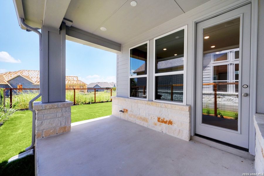Exterior details and patio area of a home in The Crossvine, Schertz (Image 3). Exterior details and patio area of a home in The Crossvine, Schertz (Image 3).