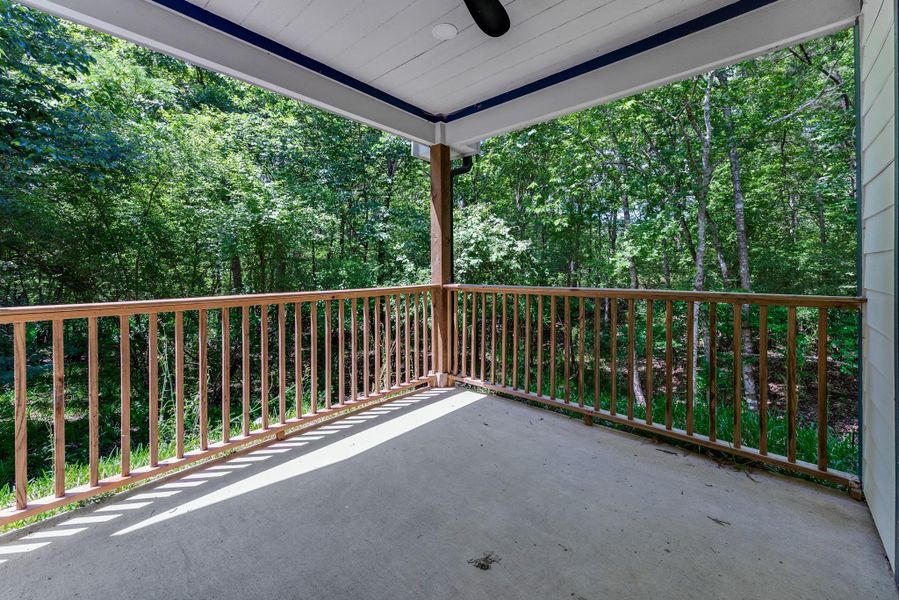 Enjoy the tranquility of your covered back patio with no neighbors!