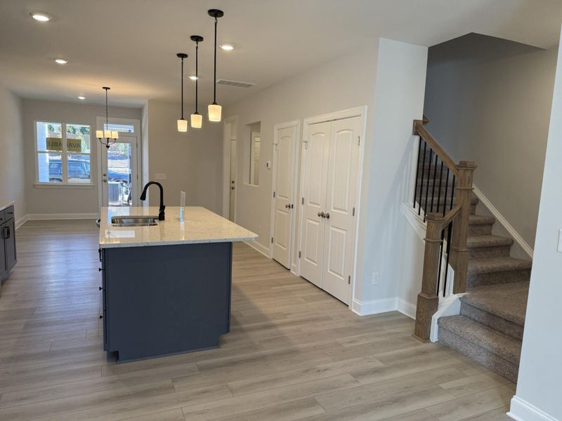 Furnished interior view inside a new home in Enclave at Traditions Townhomes, Wake Forest (Image 7). Furnished interior view inside a new home in Enclave at Traditions Townhomes, Wake Forest (Image 7).