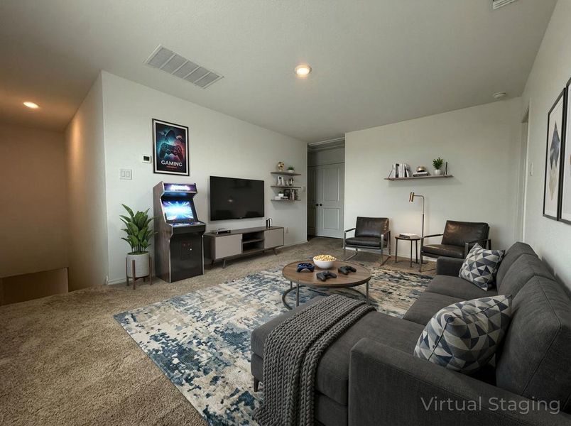 Upstairs entertainment area