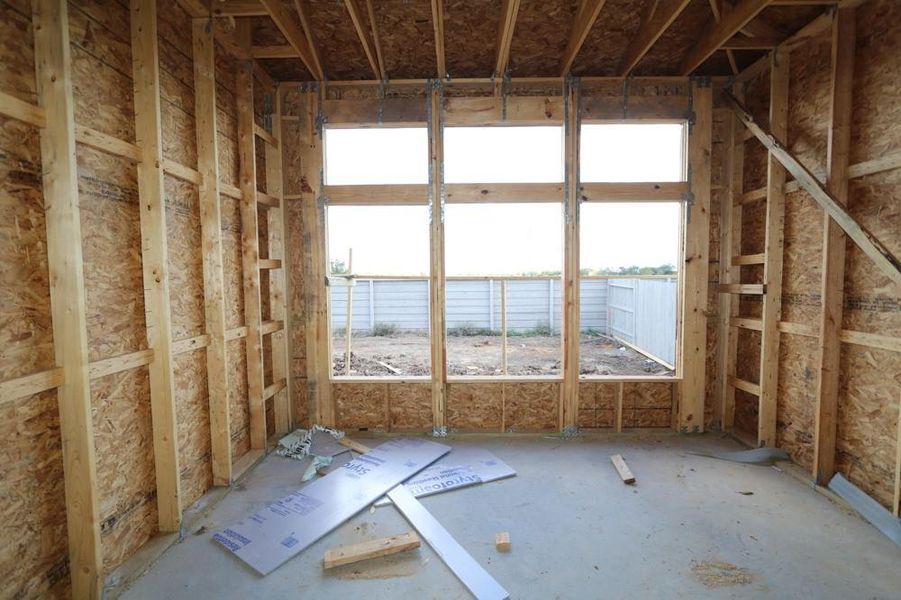 In-progress construction of a new home in Pomona 45' Homesites, Manvel, TX (Image 6).